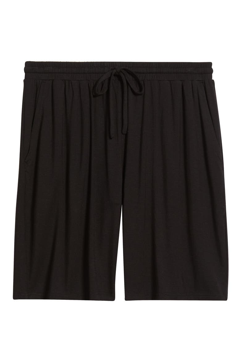 Moonlight Modal Blend Drawstring Lounge Shorts, Alternate, color, BLACK