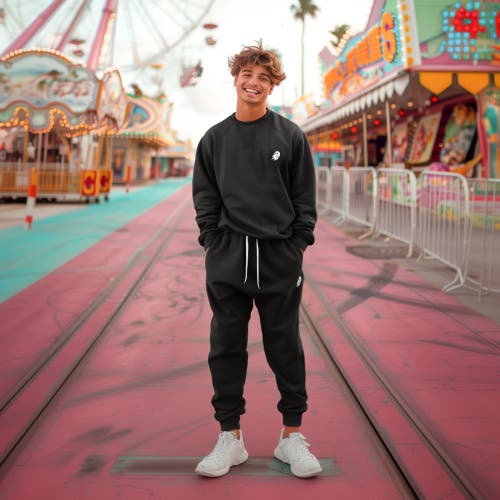 Dalix Mens Ghost Fleece Jogger Sweatpants In Black