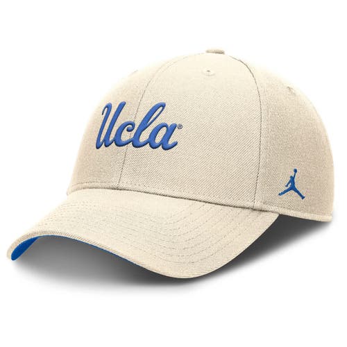 Jordan Brand Natural Ucla Bruins Rise Primetime Performance Trucker Adjustable Hat In White