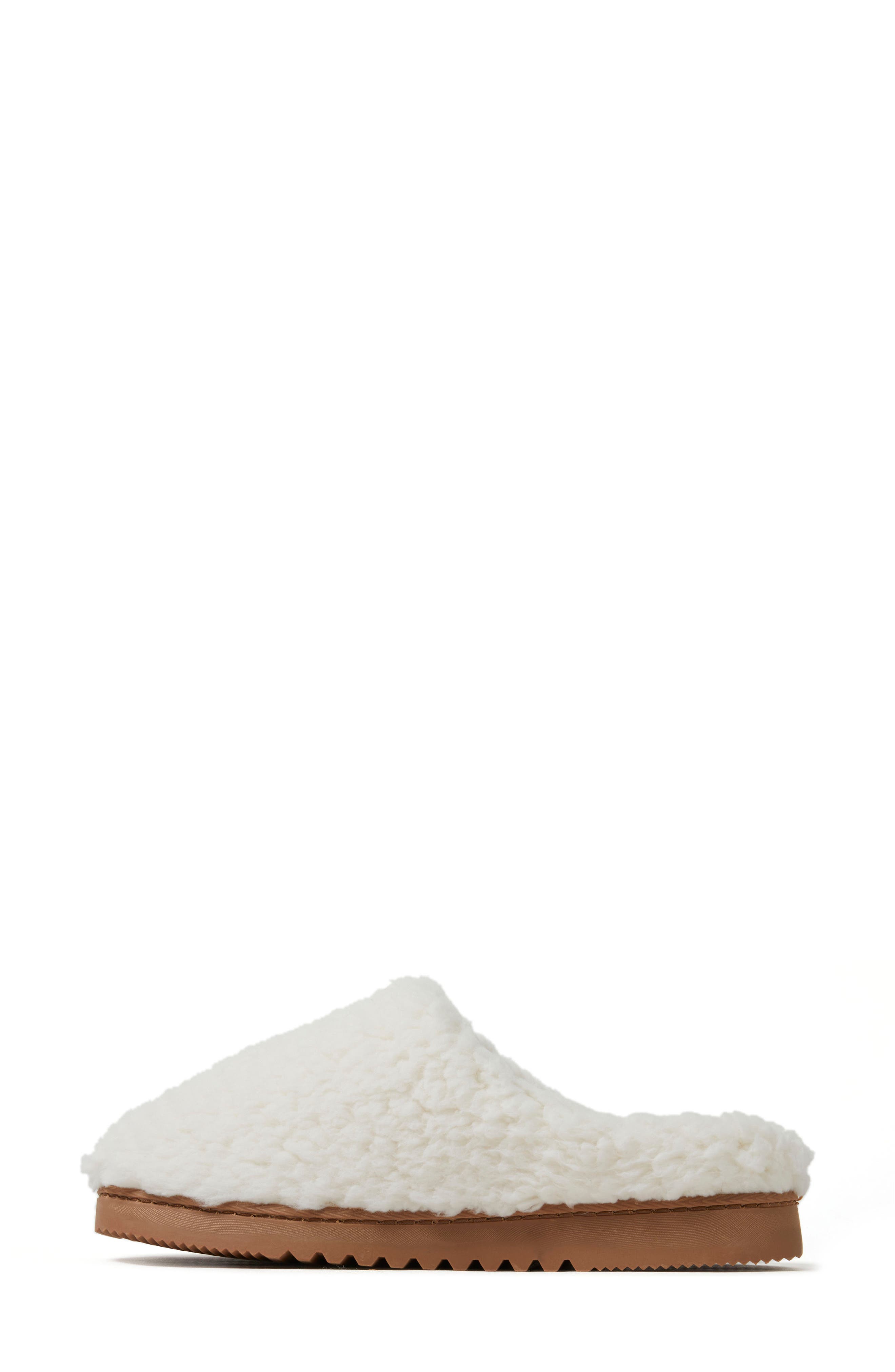 Fiona Teddy Clog Slipper, Alternate, color, MUSLIN