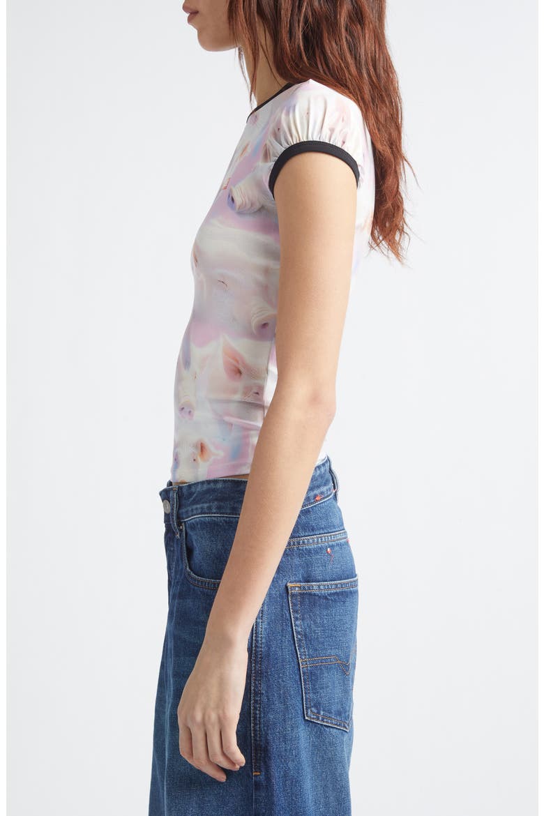 T-Unkyp Pig Print Ringer T-Shirt, Alternate, color, PINK