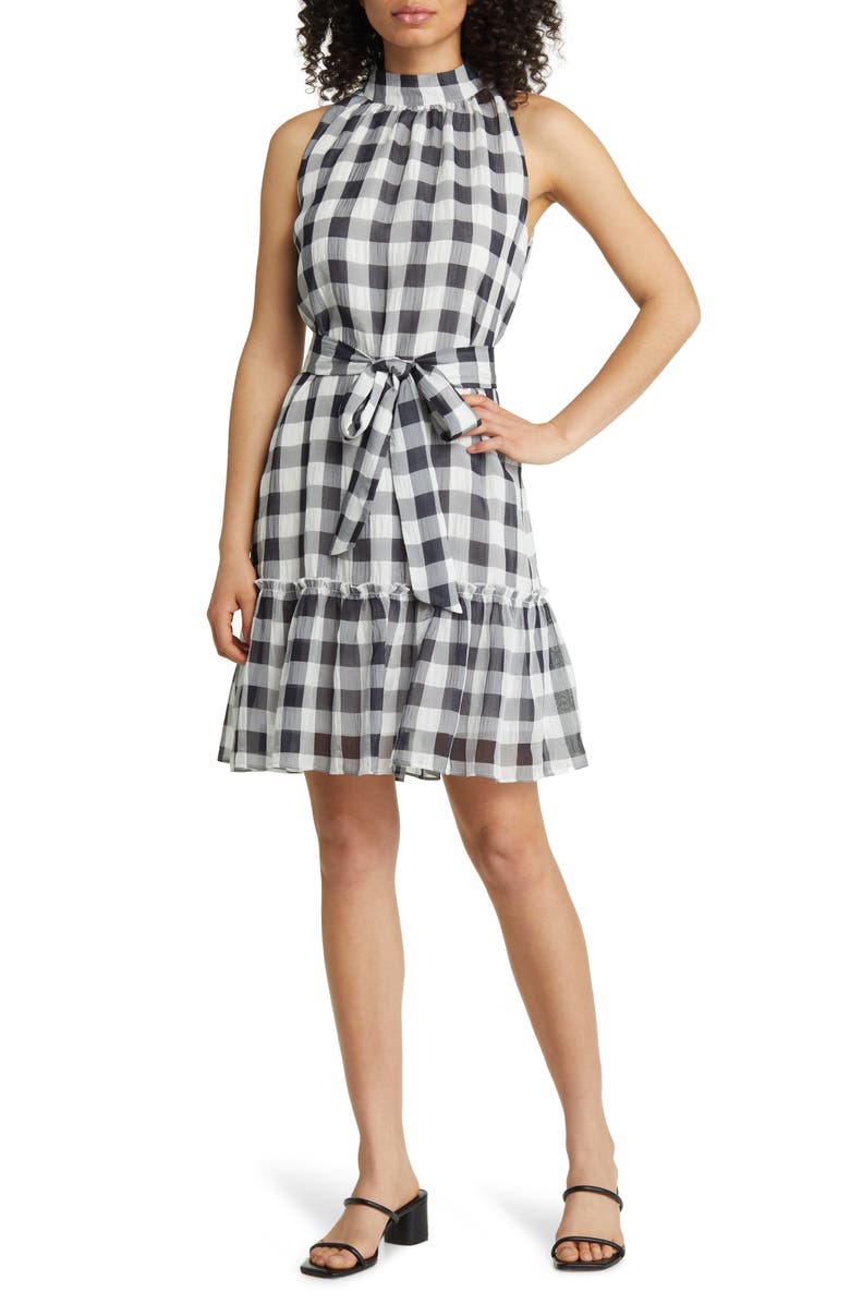 Sam Edelman Picnic Check A-Line Minidress, Main, color,
