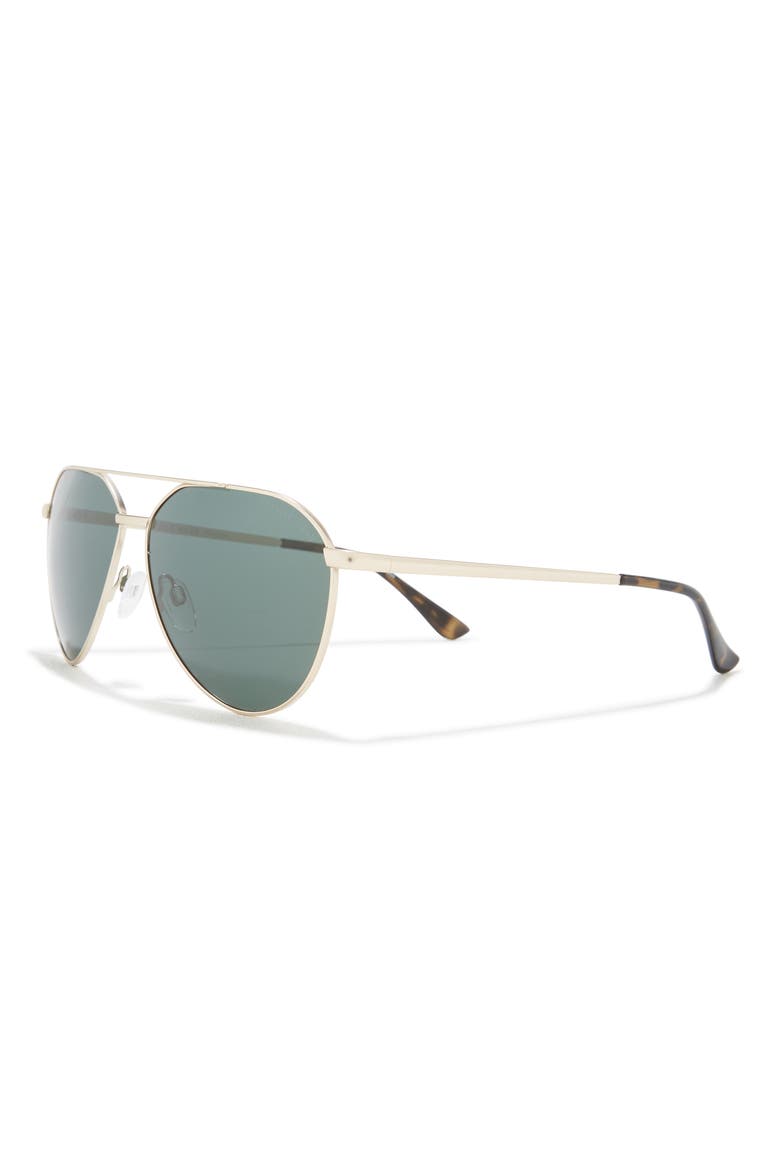 61mm Aviator Sunglasses, Alternate, color, GOLD
