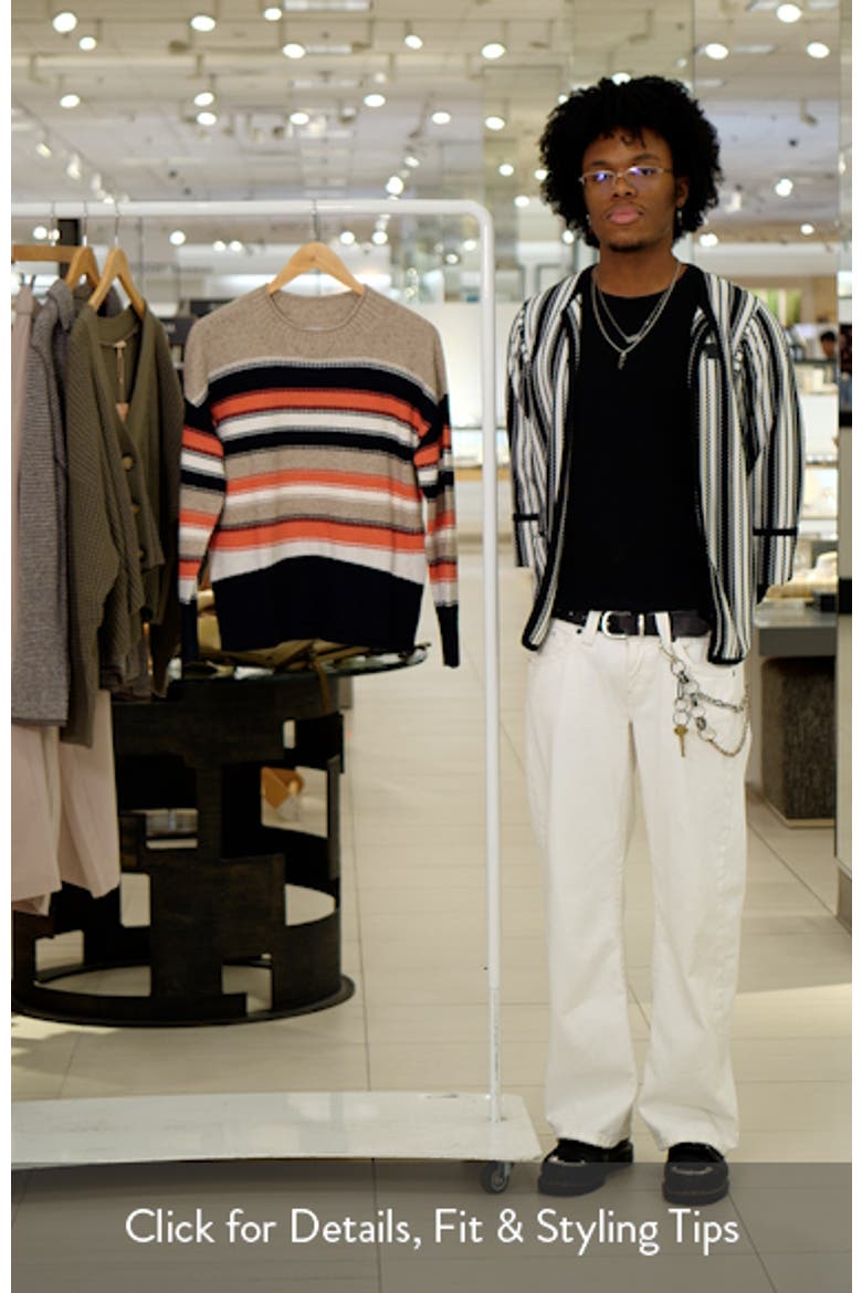 Nep Stripe Cotton Blend Sweater video