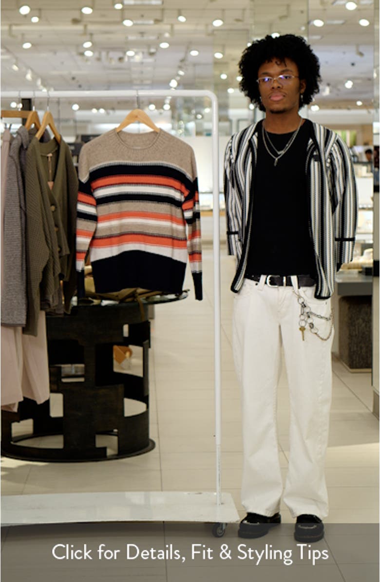 Nep Stripe Cotton Blend Sweater, sales video thumbnail