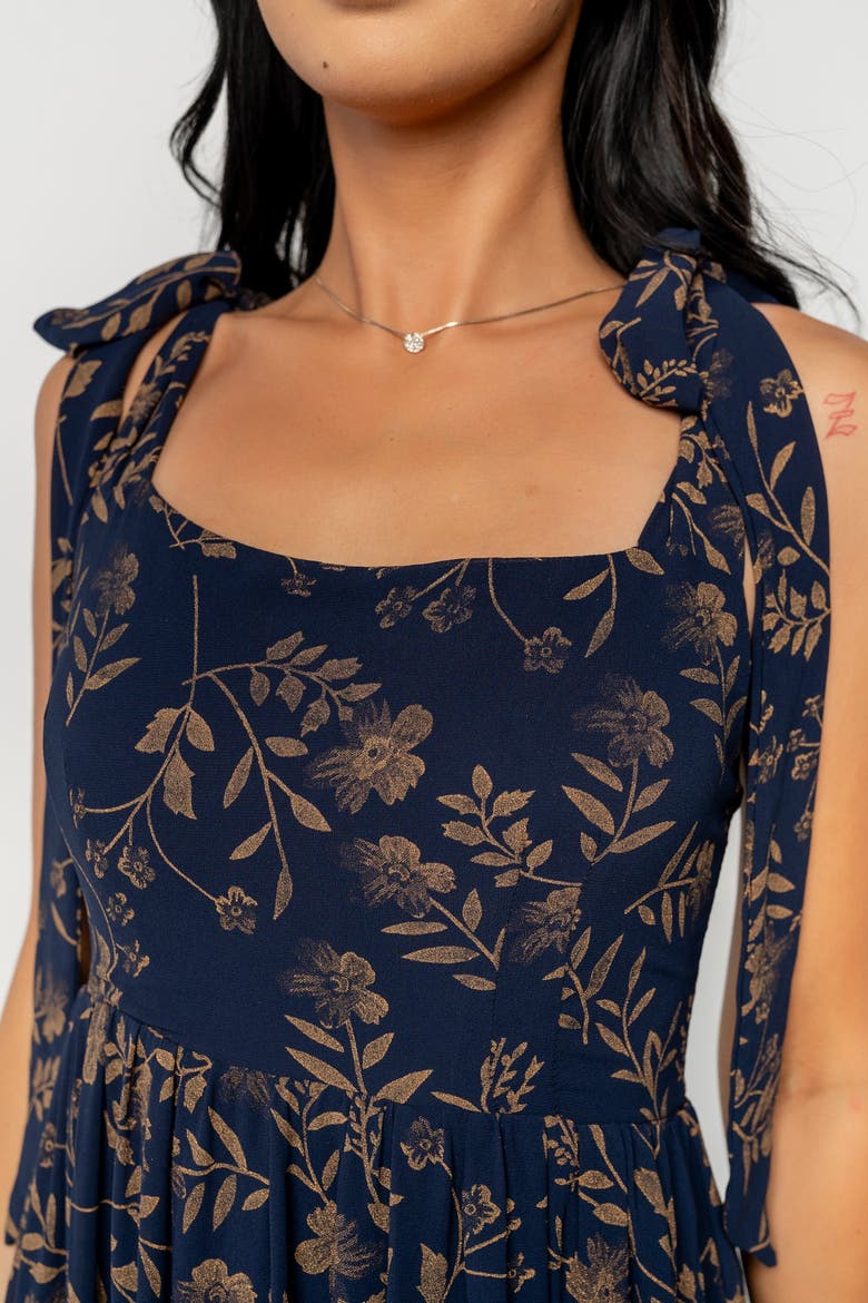 Anita Maxi Dress, Alternate, color, Midnight + Gold Floral