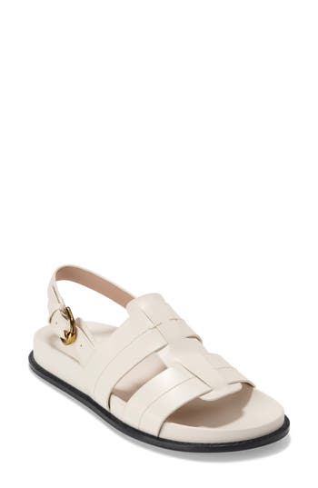 Cole Haan Marlee Slingback Fisherman Sandal In White