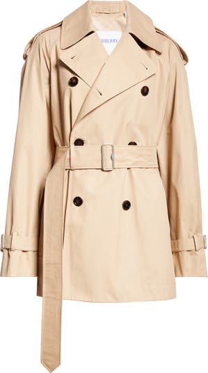 Burberry Belted Short Cotton Trench Coat | Nordstrom