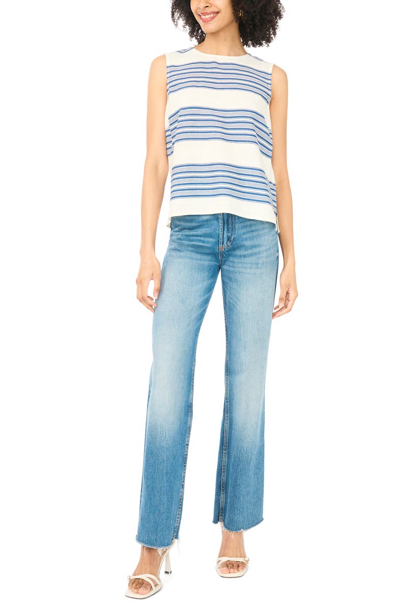 Vince Camuto Stripe Sleeveless Top, Alternate, color, 