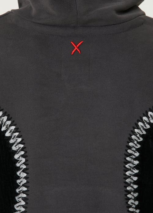 Pcfg Cotton Panelled Hoodie In Black