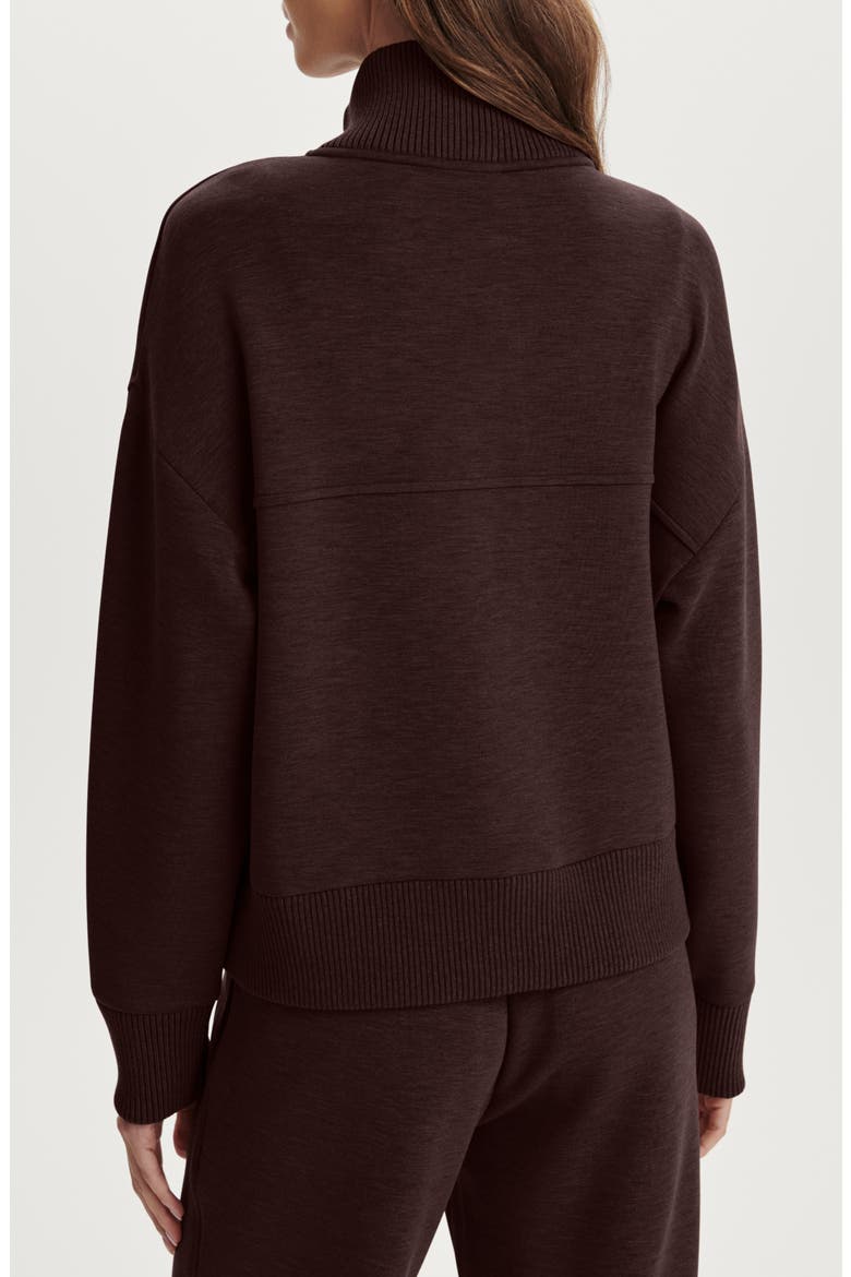 Sabrina DoubleSoft® Button-Up Sweatshirt, Alternate, color, COFFEE BEAN MARL