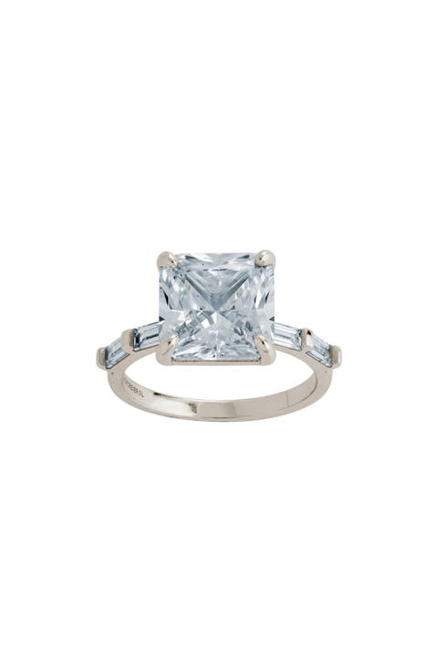 Princess-Cut Cubic Zirconia Ring