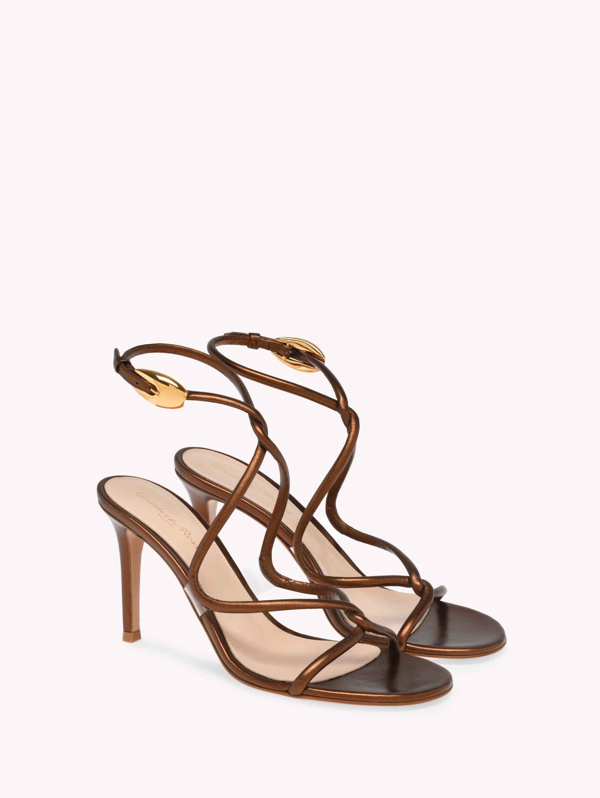 Gianvito Rossi Jungle Mamba 85 Sandals, Alternate, color, Metallic Brown