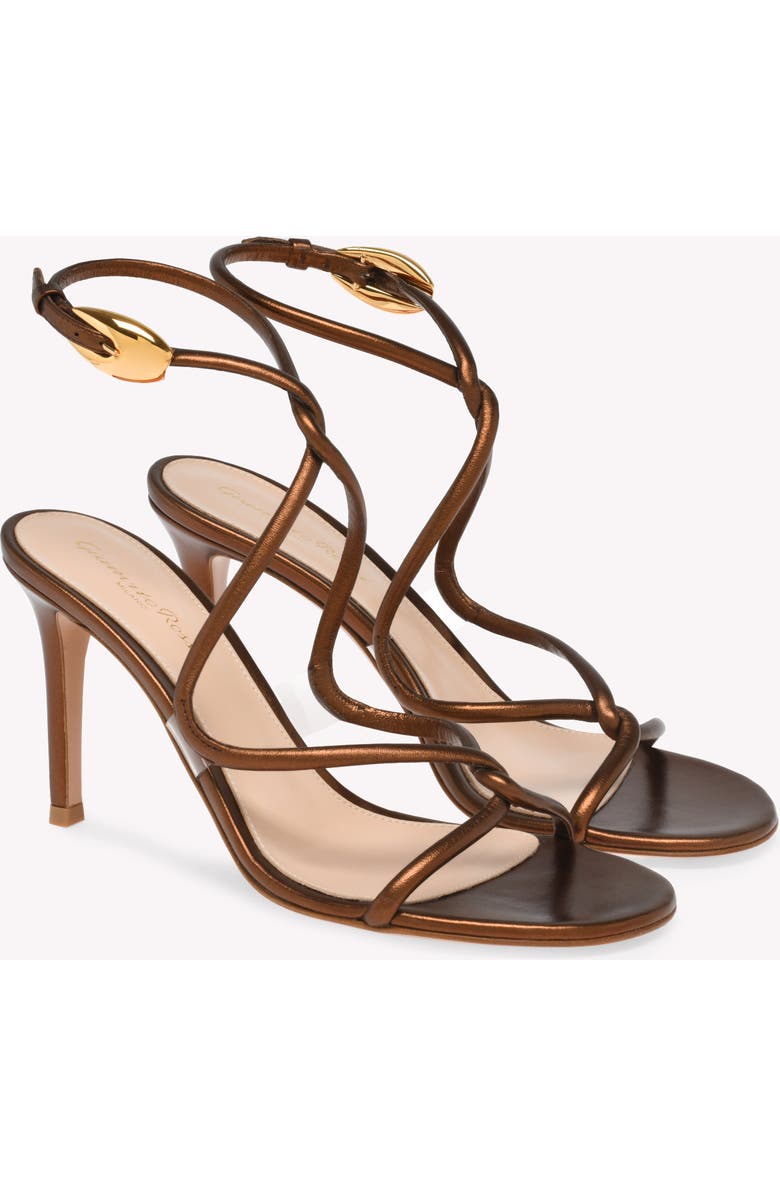 Gianvito Rossi Jungle Mamba 85 Sandals, Alternate, color, Metallic Brown