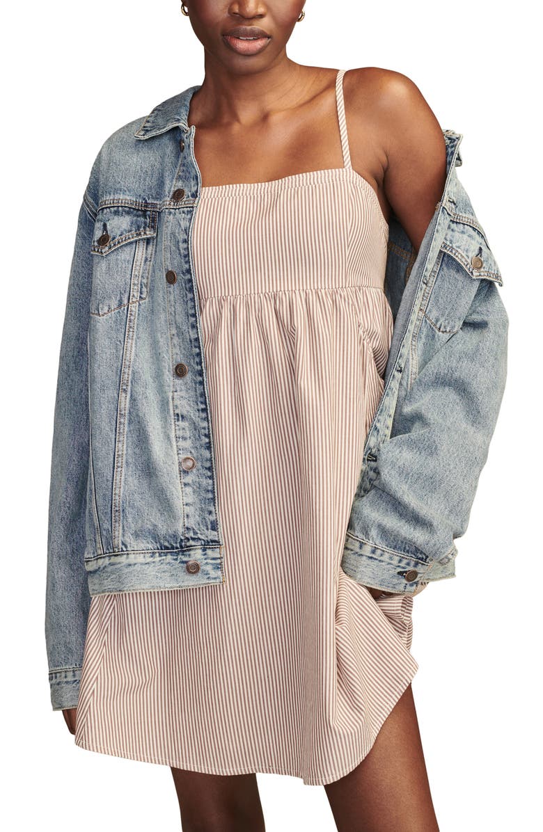 Lucky Brand Drawstring Pocket Cotton Sundress, Alternate, color, 