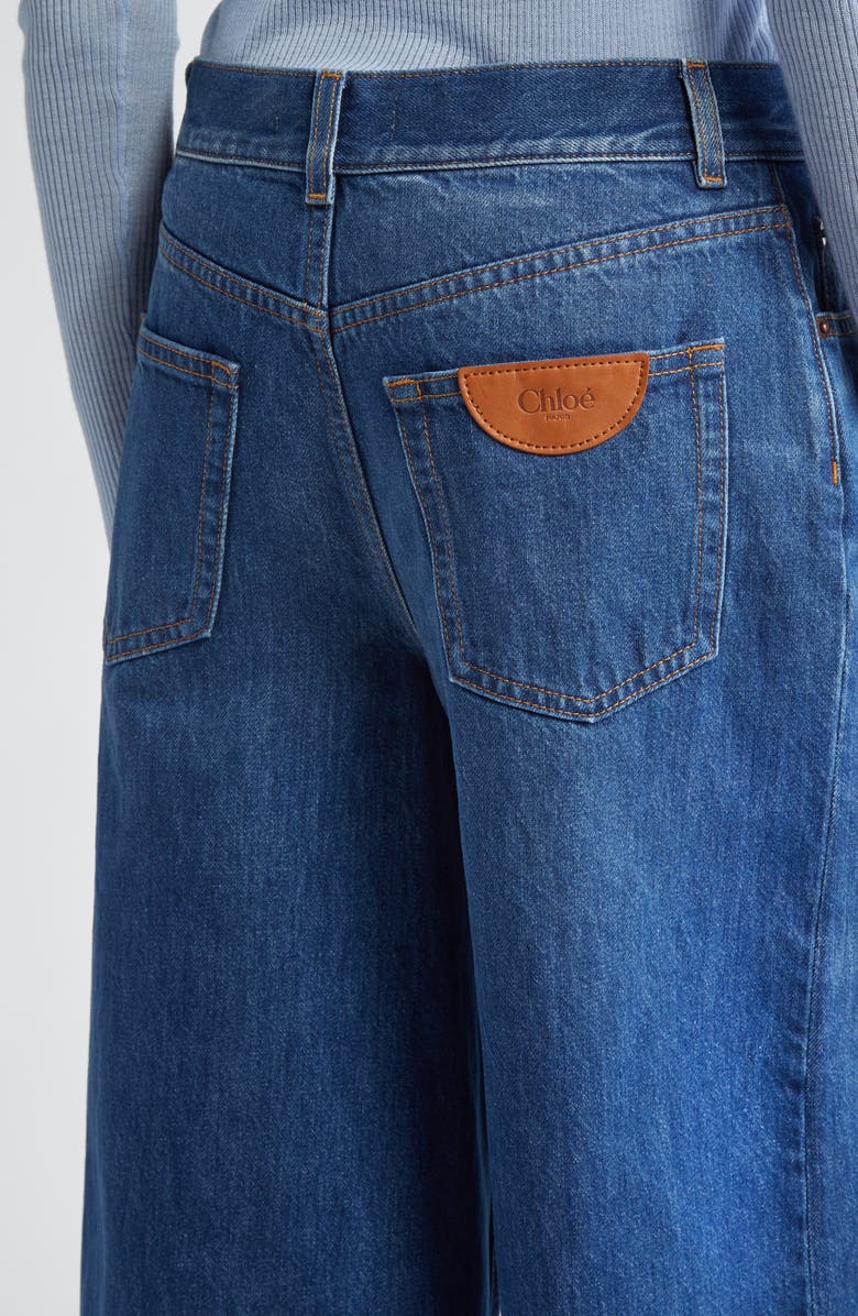 Chloé High Waist Wide Leg Jeans, Alternate, color, Night Blue