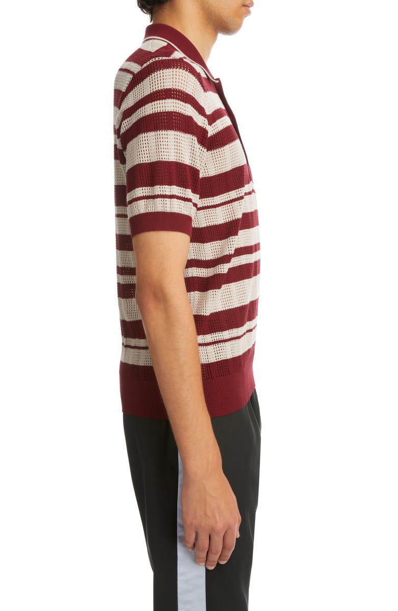 Dries Van Noten Mirko Stripe Sweater Polo, Alternate, color,