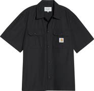 Carhartt Work In Progress Craft Short Sleeve Poplin Button-Up Work Shirt
