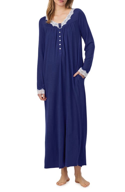 Eileen West Long Sleeve Ballet Nightgown In Blue