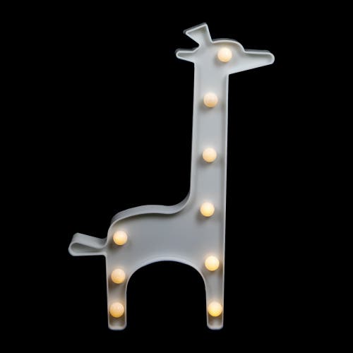 Northlight 11.5" Led Lighted White Giraffe Marquee Sign In White