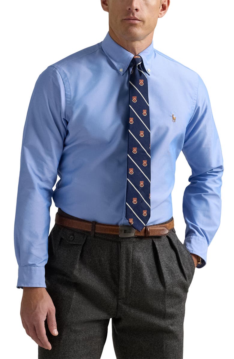 Polo Ralph Lauren Classic Fit Performance Oxford Button-Down Shirt, Main, color, Blue