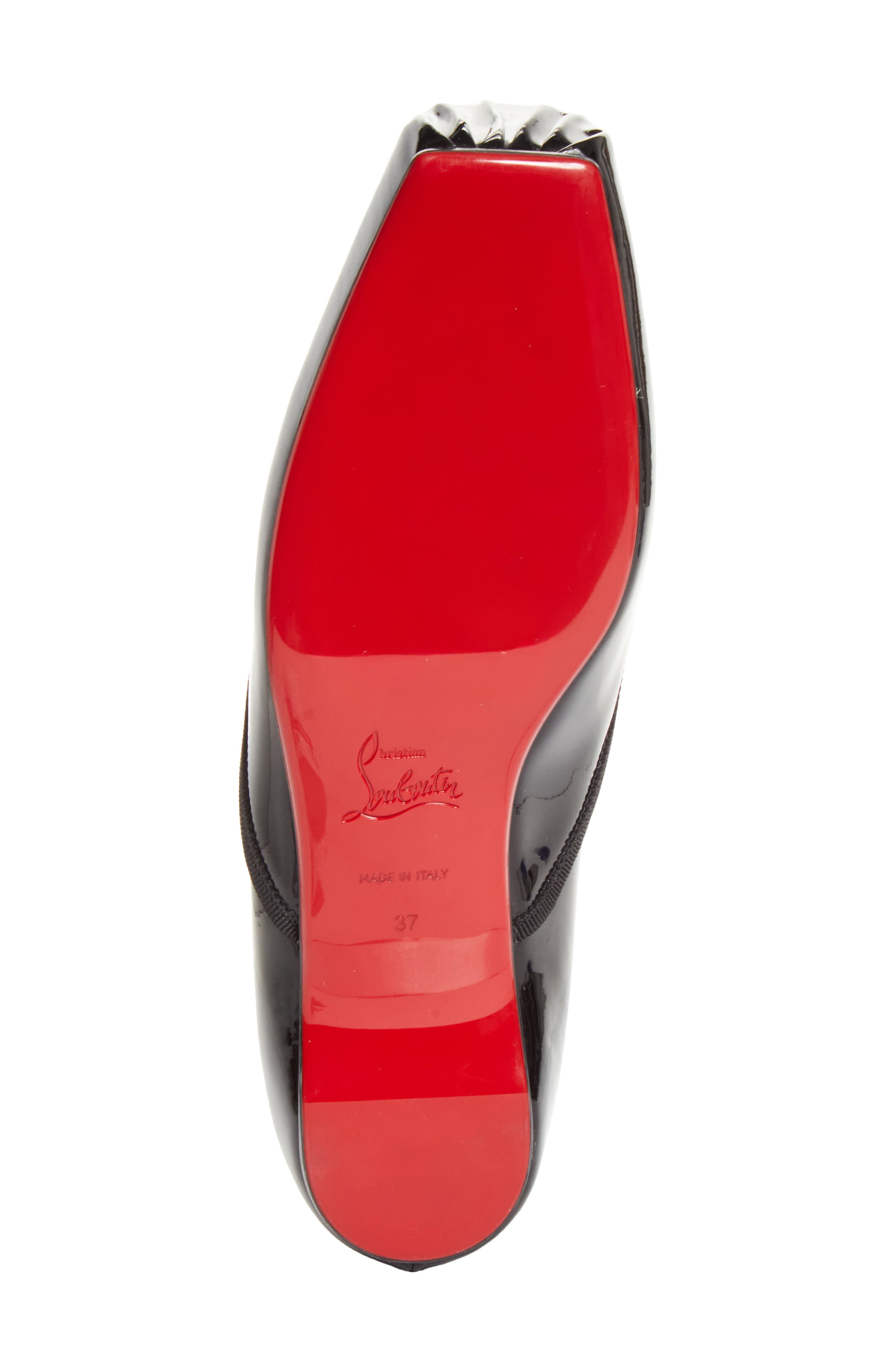 Christian Louboutin Cassiasticina Ballet Flat, Alternate, color, Black/ Black