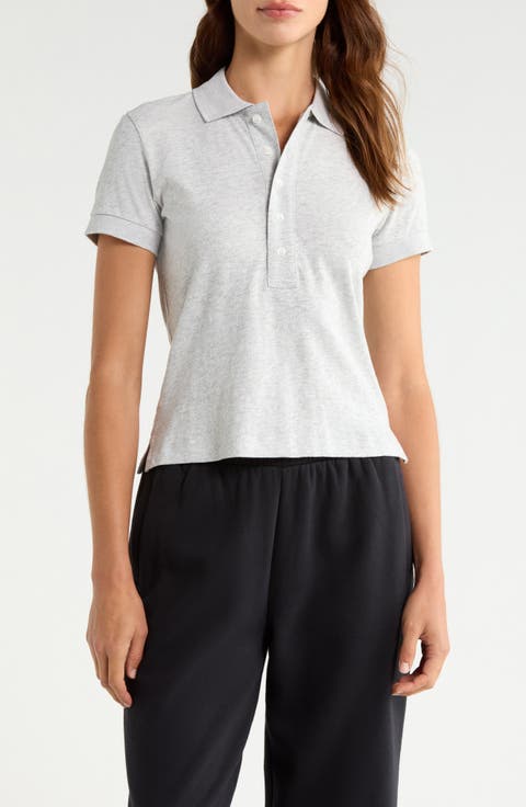 Worn In Crop Cotton Jersey Polo