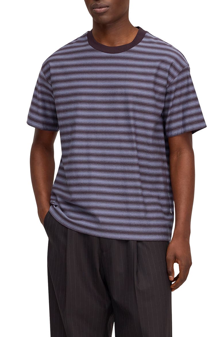 Lionel Striped Organic Cotton T-Shirt, Main, color, BLUE STRIPE