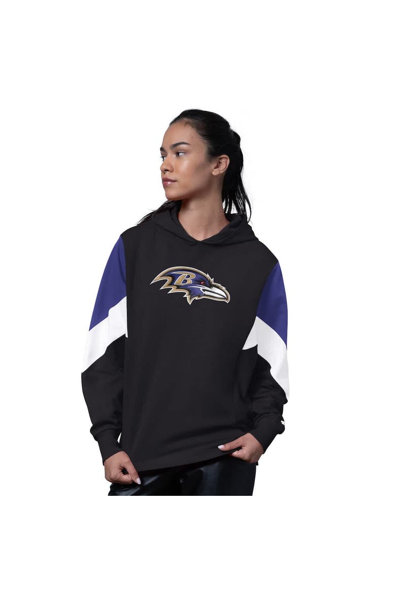 Women's Starter Black Baltimore Ravens Scrimmage Hoodie, Alternate, color, Black