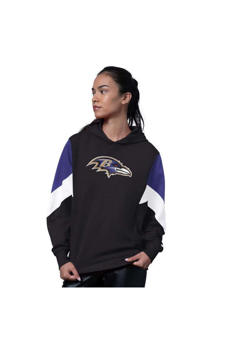 STARTER Women's Starter Black Baltimore Ravens Scrimmage Hoodie, Alternate, color, Black