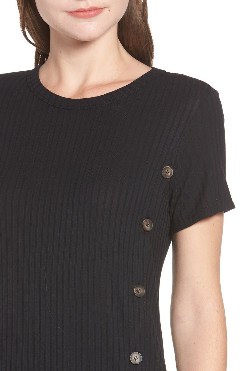 All in Favor Button-Up T-Shirt Dress, Alternate, color,