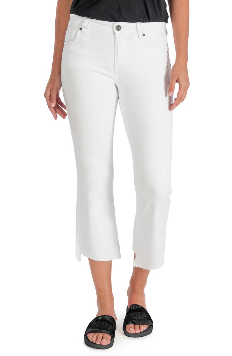 KUT from the Kloth Kelsey High Waist Raw Hem Ankle Flare Jeans, Main, color,