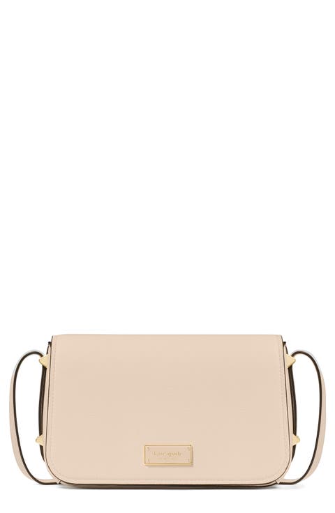 small liv pebble leather flap crossbody bag