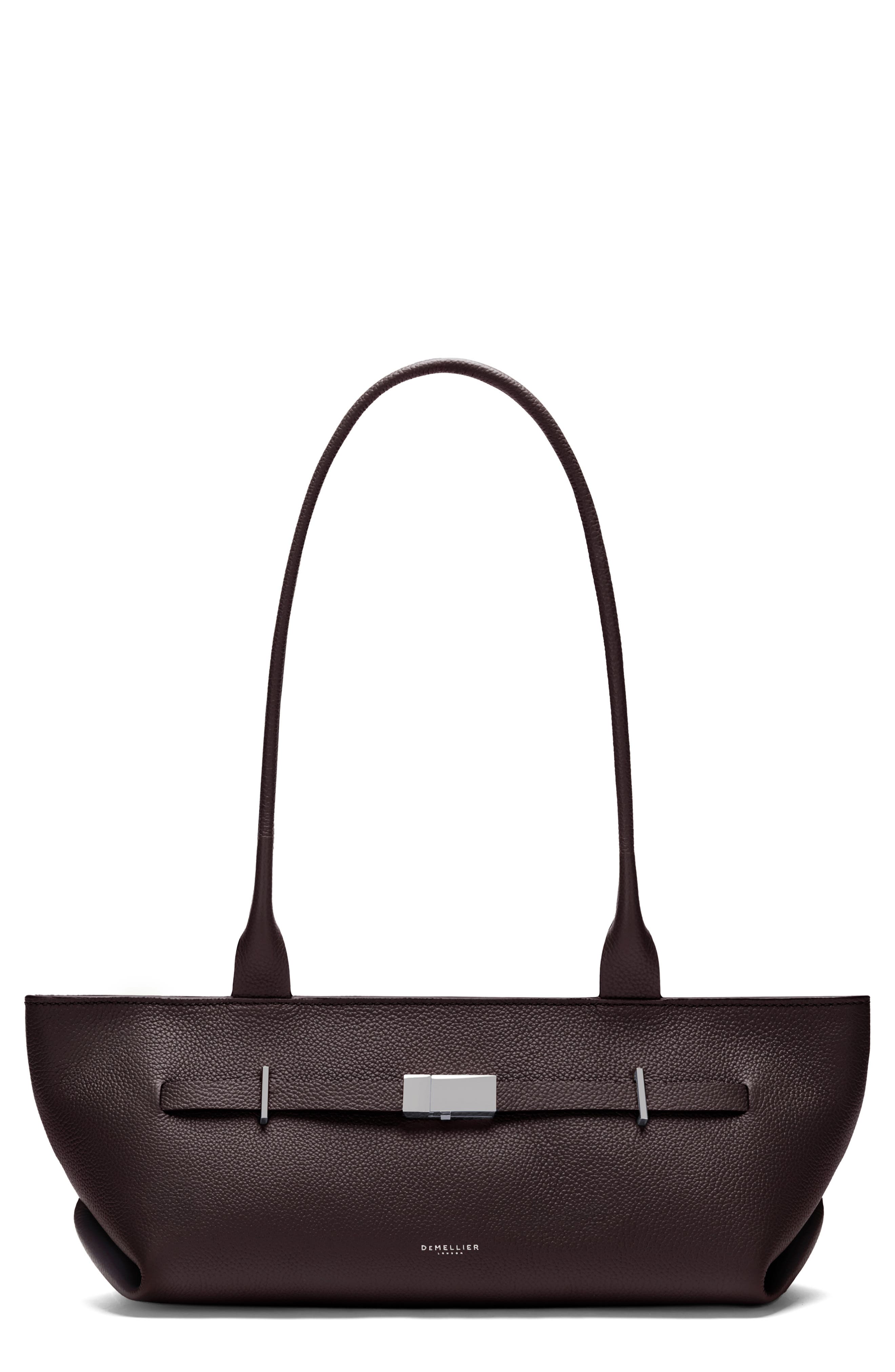 The New York Leather Shoulder Bag, Main, color, BORDEAUX