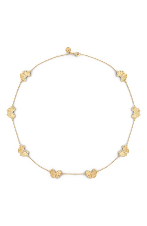 Anabel Aram Jewelry Butterfly Station Necklace In Gold