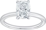 LuvMyJewelry Callista 14K Gold Cushion Cut Lab Grown Diamond Solitaire Engagement Ring - 1.5 Ct
