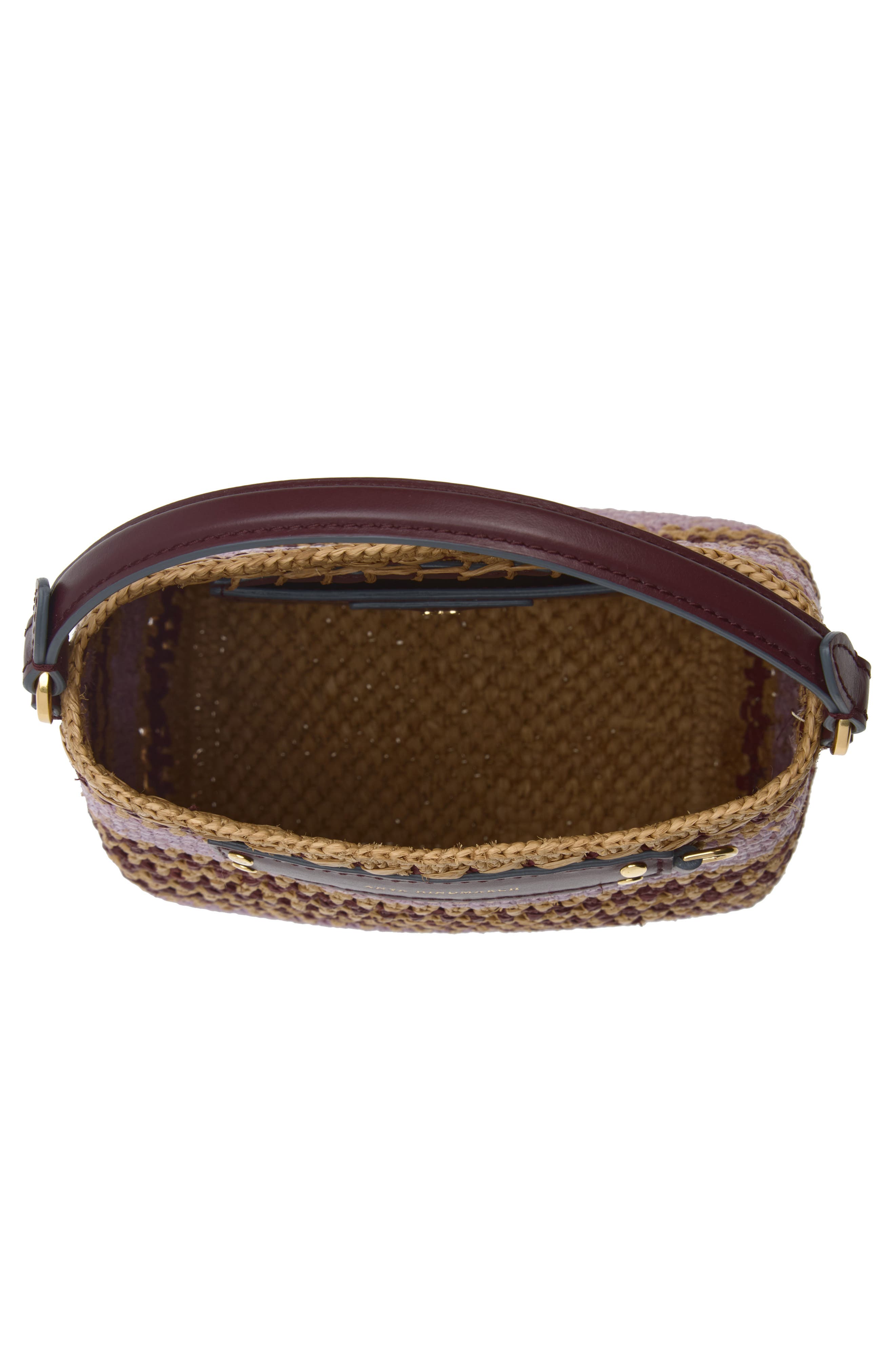 Stripe Raffia Crossbody Bag, Alternate, color, IRIS