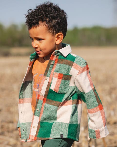 Long Sleeve Yarn Dyed Plaid Shirt (Toddler & Little Kid)