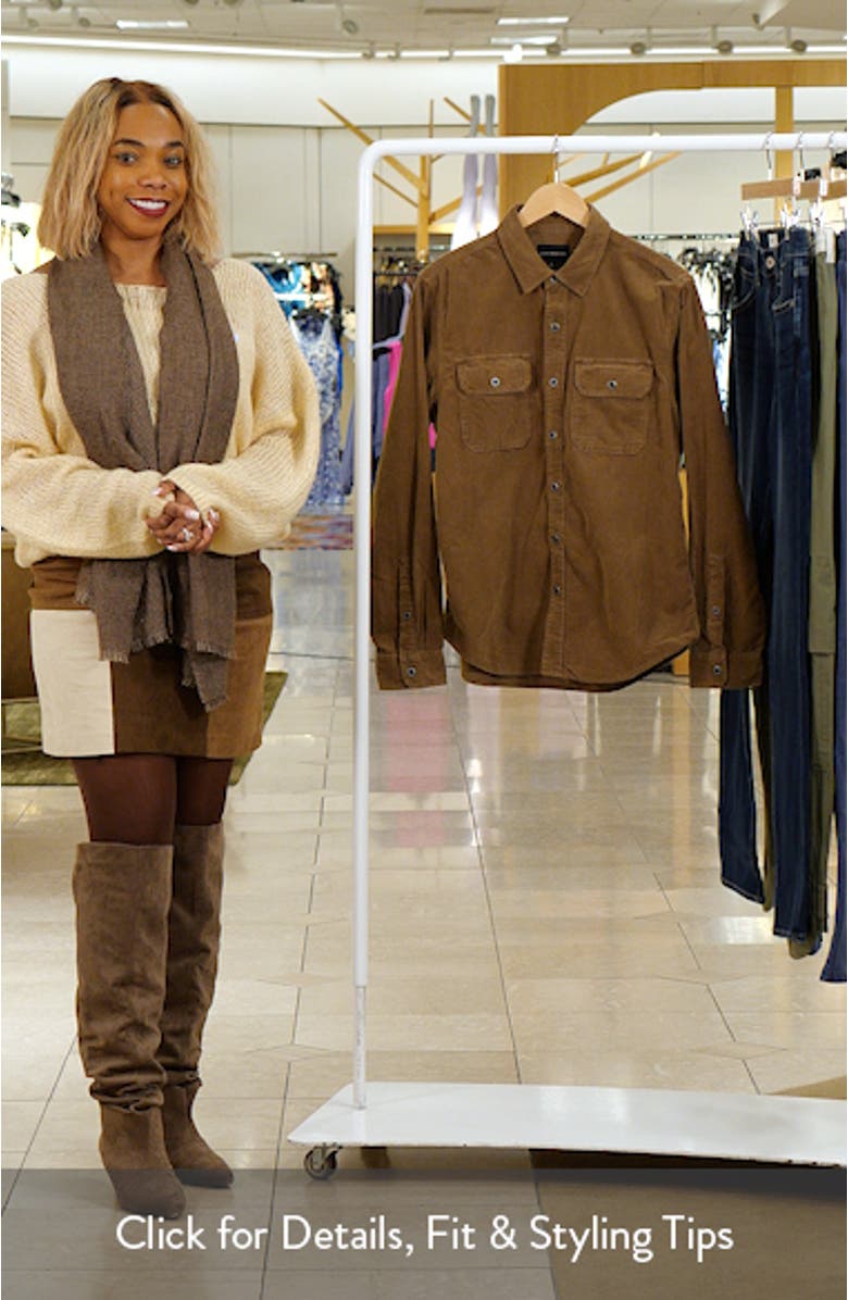 Cotton Corduroy Button-Up Utility Shirt, sales video thumbnail