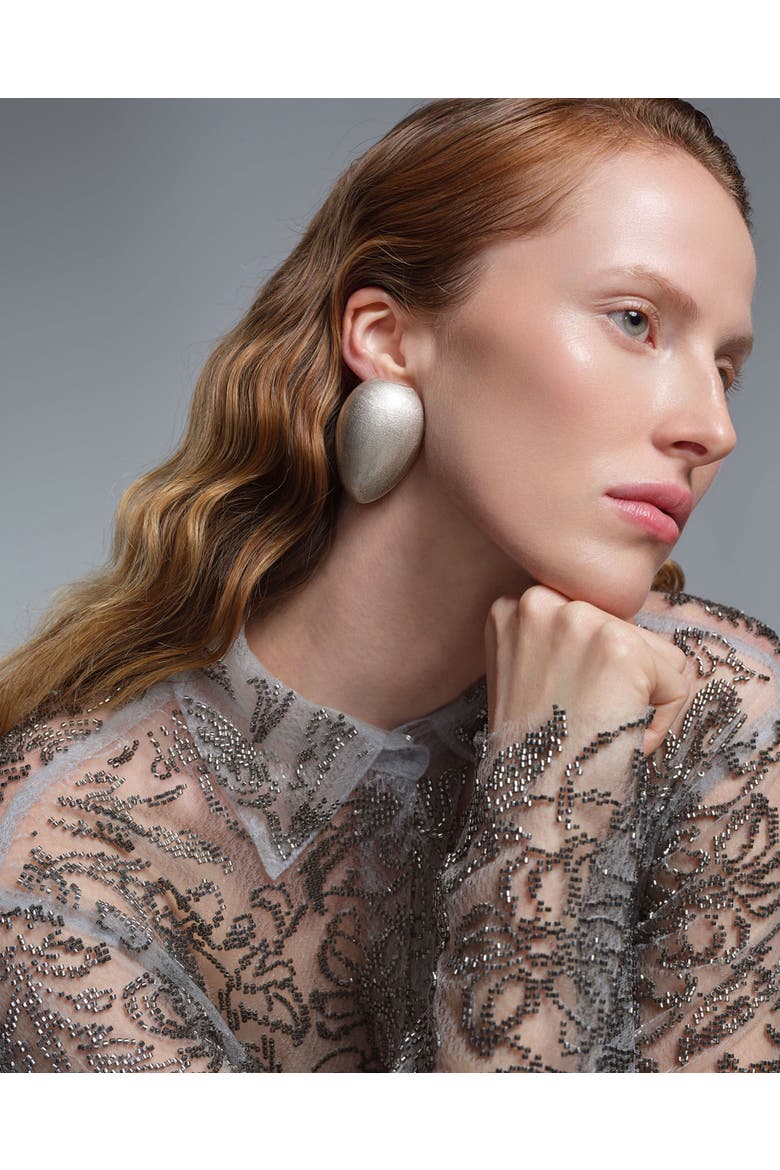 Juno Earrings, Alternate, color, Platinum Glow