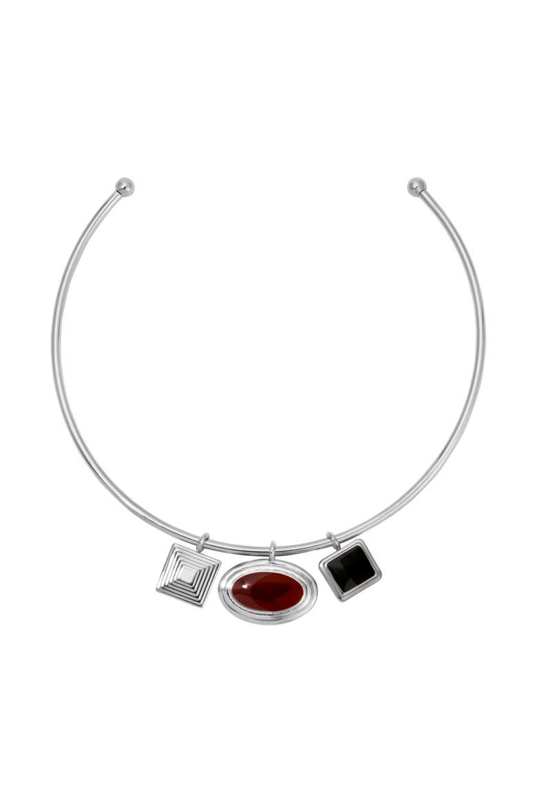 Solene Choker Charm Bundle, Main, color, Silver