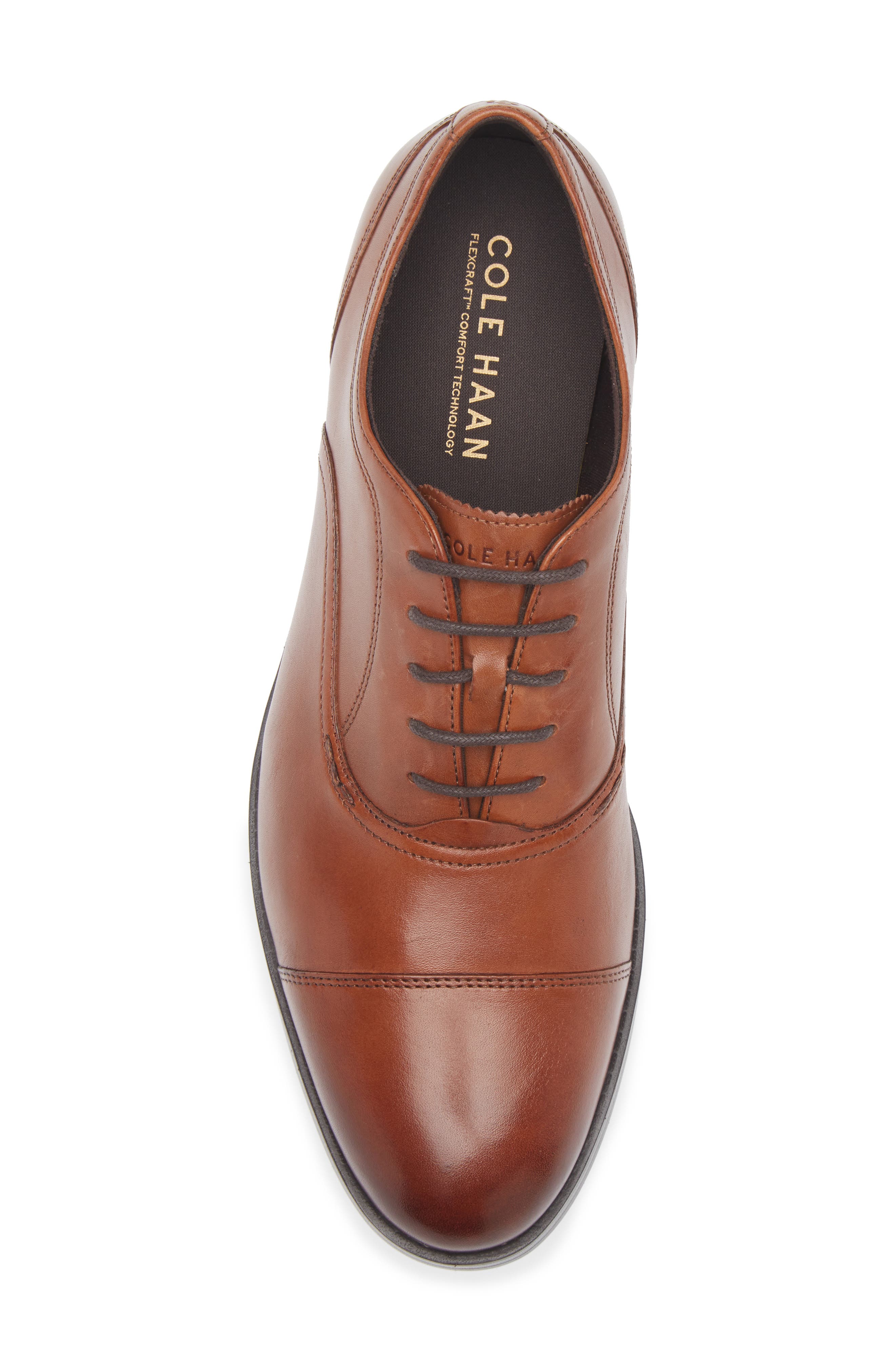 Cole Haan Newmark Grand Cap Toe Oxford, Alternate, color, British Tan Dk Brn