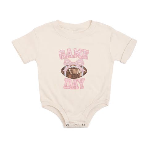 Game Day Sequin Patch Short Sleeve Romper