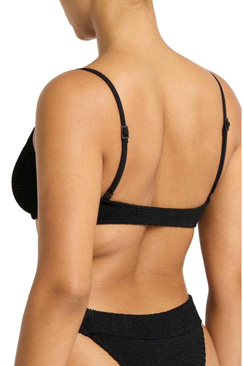 Gracie Balconette Bikini Top, Alternate, color, BLACK ECO