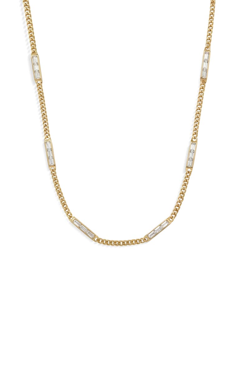 Sapphire Baguette Collar Necklace, Main, color, 14K GOLD VERMEIL
