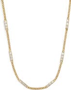 Awe Inspired Sapphire Baguette Collar Necklace