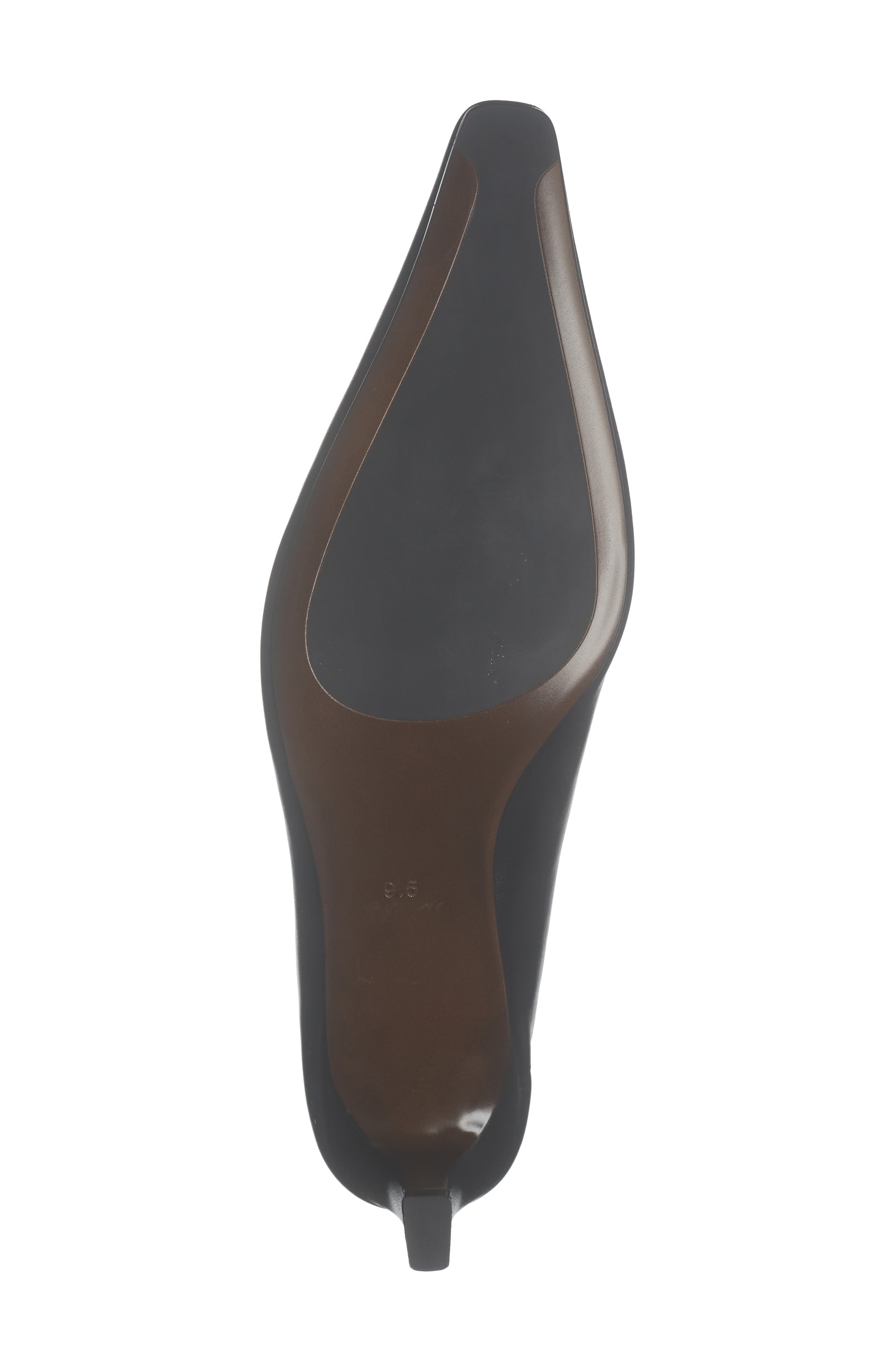 Murmur Leather Pointed Toe Mule, Alternate, color, BLACK