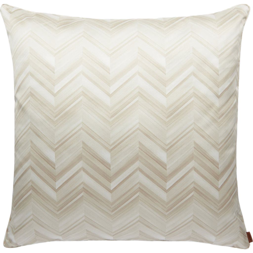 Missoni Home Layers 60x60 Cm Cotton Sateen Chevron Cushion In Neutral