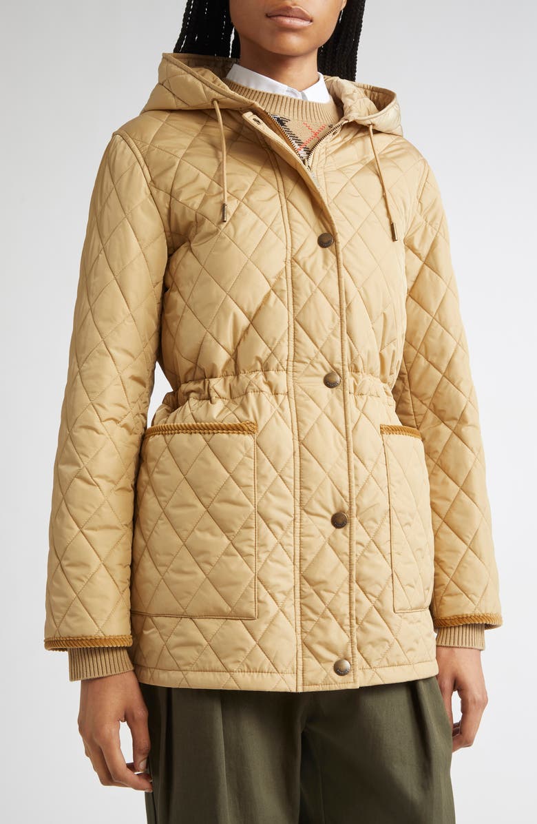 Burberry Water Repellent Quilted Nylon Parka, Alternate, color, 