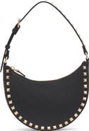 Valentino Garavani Mini Rockstud Leather Hobo Bag
